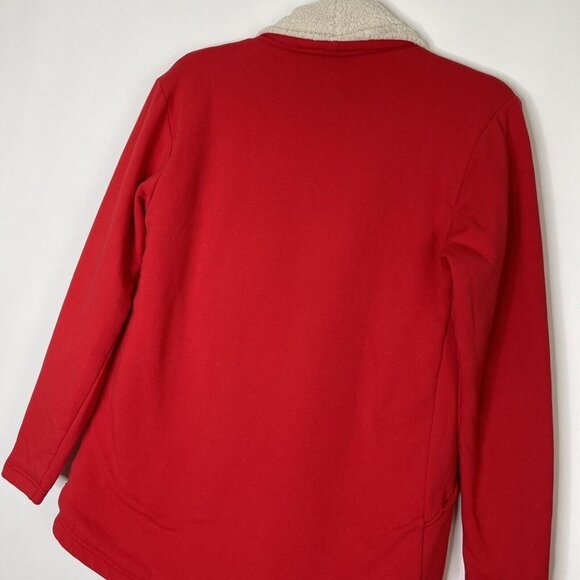 Eddie Bauer Red Fleece Sweater Size XS - Picture 7 of 10